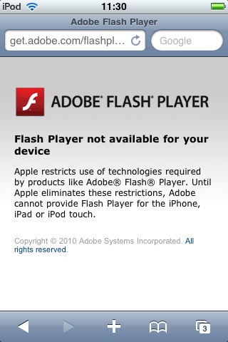 Playing Flash on an Apple device